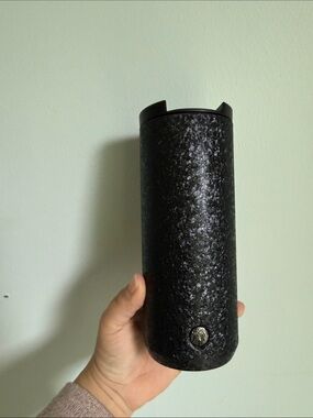 STARBUCKS cracked textured black ice travel tumbler cup 12oz